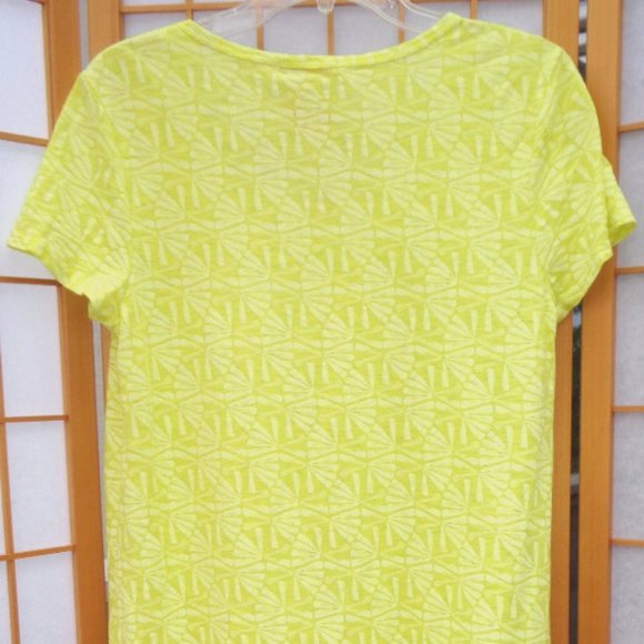 FRESH PRODUCE Sasha T tunic Lemondrop Yellow Asymmetrical Hem - Picture 5 of 6